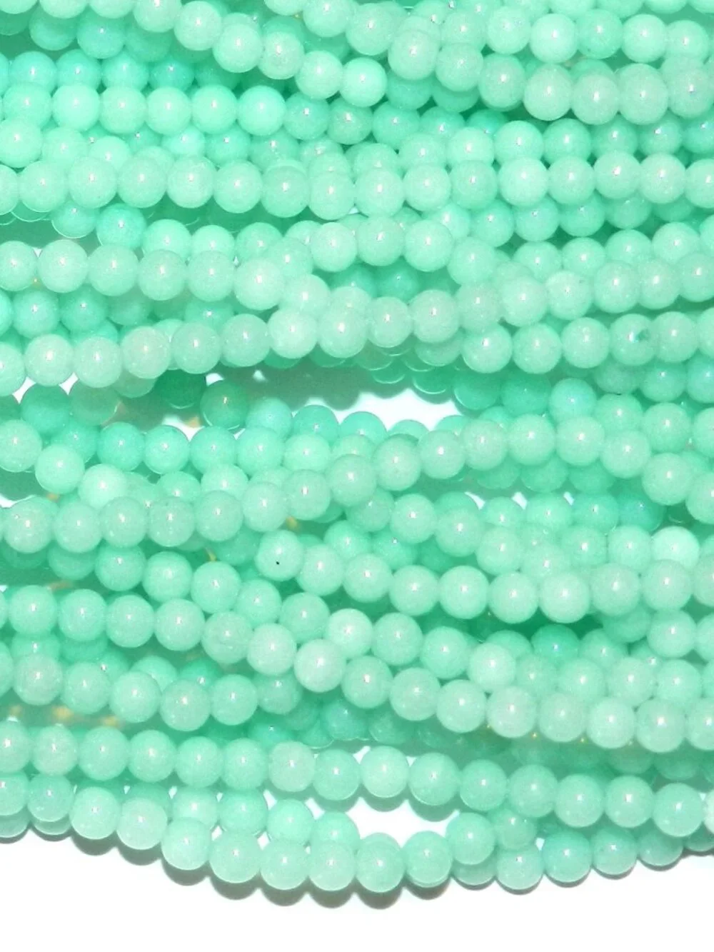 GR874 Blue-Green Amazonite Malay Jade 4mm Round Quartz Gemstone Beads 15